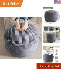 Round Stuffed Pouf Ottoman