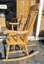 Rocking chair antique solid woodturned arms and legs traditional  classic look