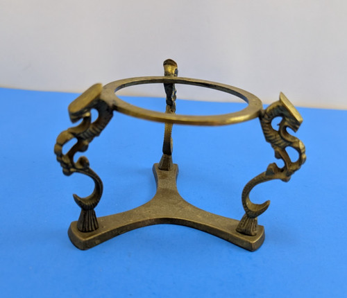 Vintage brass floral crystal - brass,
