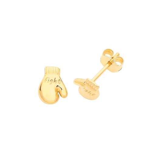 Engraved boxing glove earrings - boxing,