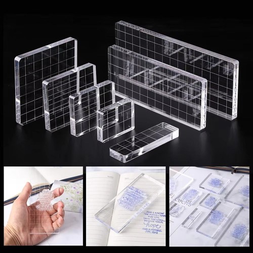 6pcs clear acrylic - acrylic, stamp