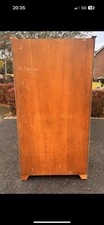 1960’s Gents Style Sapele Painted Wardrobe with Mirror