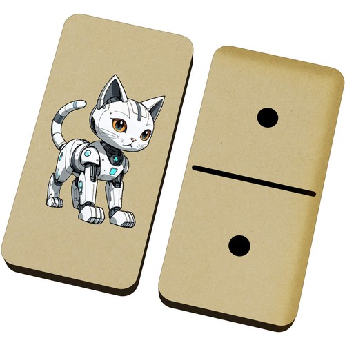 Robot cat domino set box - 'robot, cat'