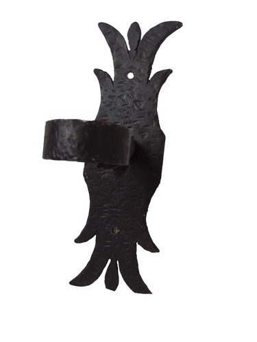 Cast iron candle holder 28cm - iron,