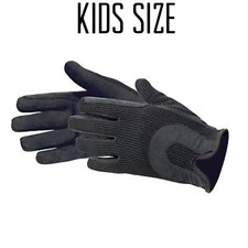 Kids Childrens Horse Riding Gloves Dublin Track Shires Equestrian Black Amara