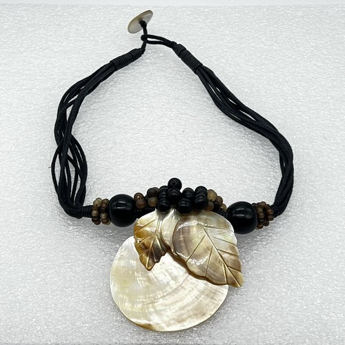 Brown baroque shell beaded - baroque,