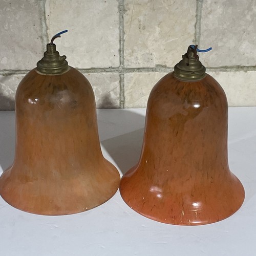 Antique frosted amber - amber, mottled