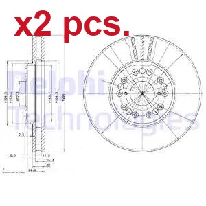 Pcs front brake disc - front,