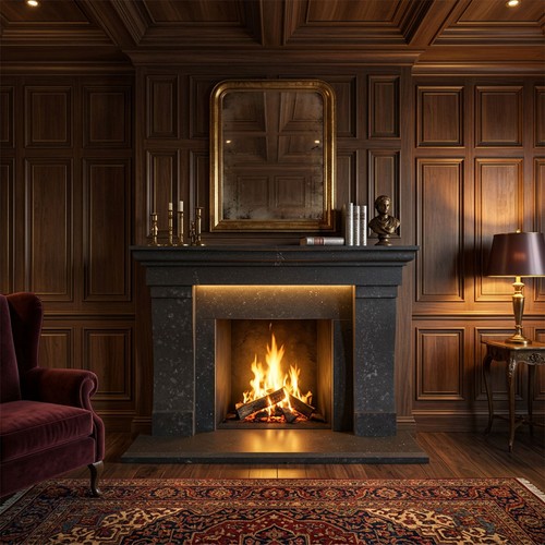 Luxury basalt fireplace - luxury,