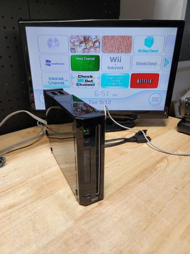 Nintendo wii rvl - wii, black