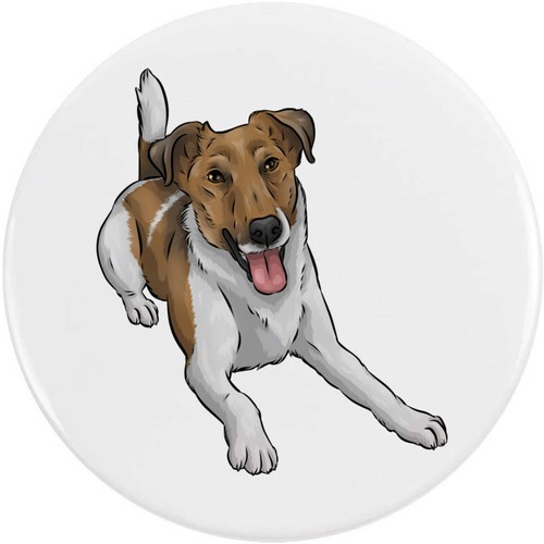 Smooth fox terrier button - 'smooth, terrier'