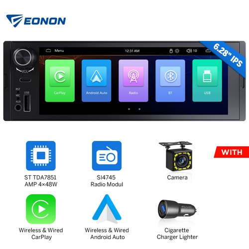 Din car stereo apple - din, 6.28"