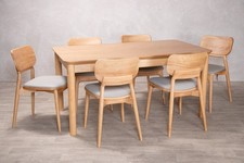 WOODEN DINING SET WITH 6
