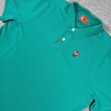 Nike Polo Shirt Mens Medium Tiger Woods Frank Masters Augusta Embroidered Golf