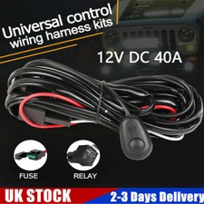 12V 24V LED Work Light Bar Wiring Kit Harness Loom Switch Relay Kit 2 Leads UK