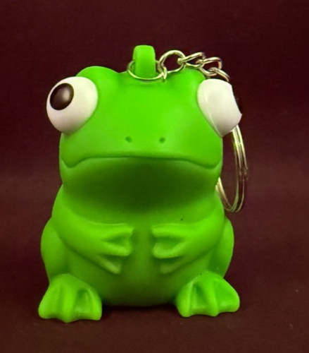 Frog eye popper keychain - frog,