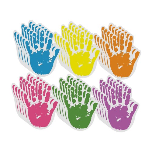 30x colorful hand cutouts - 30x,