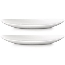 Set Of 2 Arc 30cm White Porcelain Oval Steak Dish Plate Kitchen Dinner Tableware