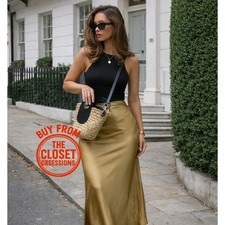 ZARA Flowing Satin Effect Midi