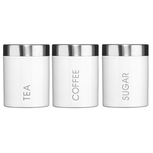 White enamel tea coffee sugar - enamel,