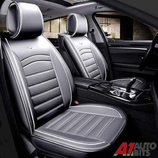 Deluxe Grey PU Leather Front Car Seat Covers For Audi A3 A4 Q2 Q3 Q4 Q5 Q7 Q8