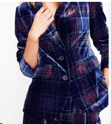 Boden fluid navy multi velvet - boden,