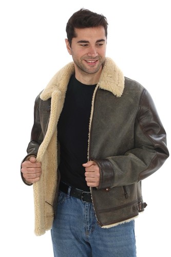 Shearling bomber leather - shearling,
