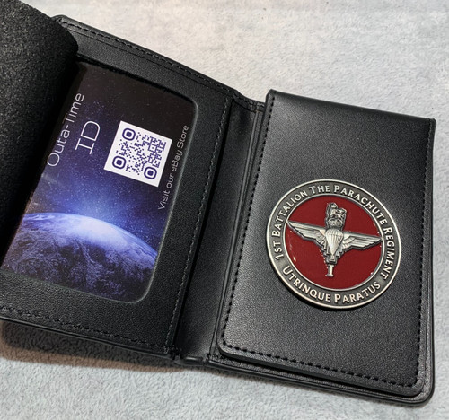 Leather card badge - &,