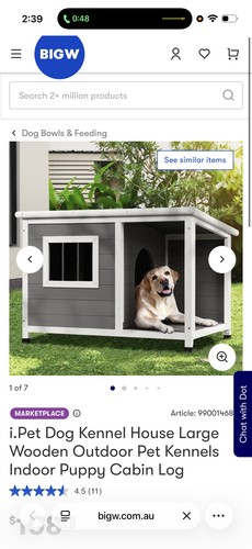 Pet large wooden dog kennel - i.pet,