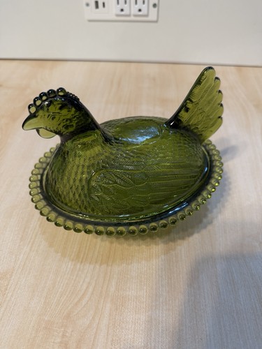 Vintage indiana glass olive - indiana,