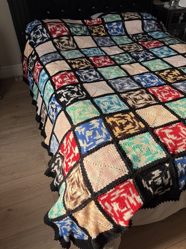 Large vintage granny - vintage, squares