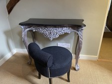 OKA Washed Oak Console Table And Stool (stool Not OKA)