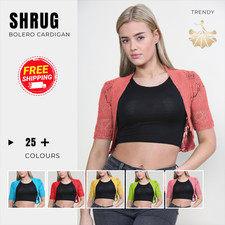 Womens Crochet Knitted Shrug