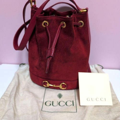 Rare gucci horsebit red - rare, suede