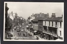 Postcard Doncaster Yorkshire motor cars shops High Street dated 1953 RP
