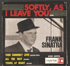 FRANK SINATRA,Softly as I leave you + 3,Nice FRENCH EP Reprise.Combine Postage