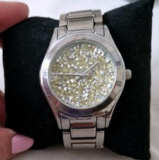 ETON Ladies Silver Tone Quartz Bracelet Watch with Glitter Face. Needs battery.