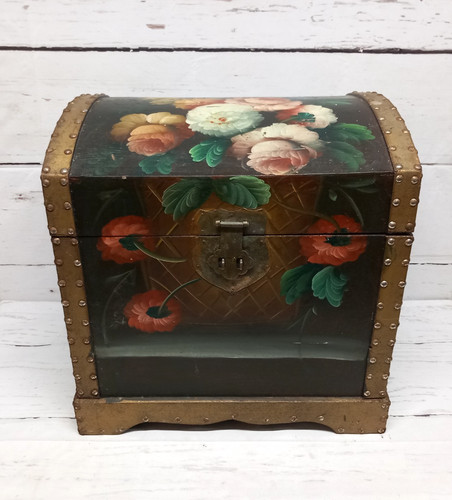 Vintage wooden chest hand - vintage,