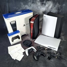 PS5 Disc - CFI-1016A + dbrand Darkplates V1 & Damascus Holo Red + 2 Controllers