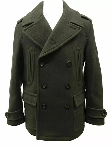 Men wool double - breasted, pea