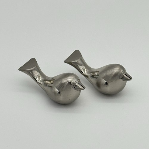 Silver tone love bird - bird, wedding