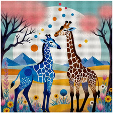 Printed cross stitch kit - 11, ct