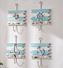  4 Pcs Coat Hooks Nautical