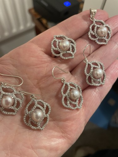 Sterling silver diamond and - sterling,