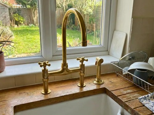 Unlacquered brass bridge - unlacquered,