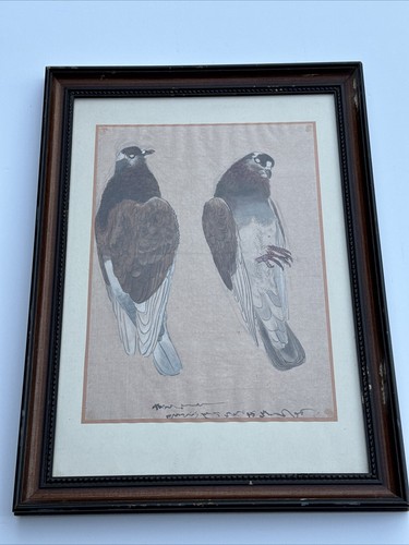Antique vintage painting - vintage, birds