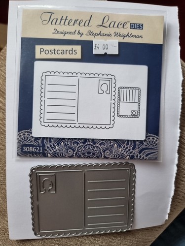 Tattered lace dies - dies, "postcards"