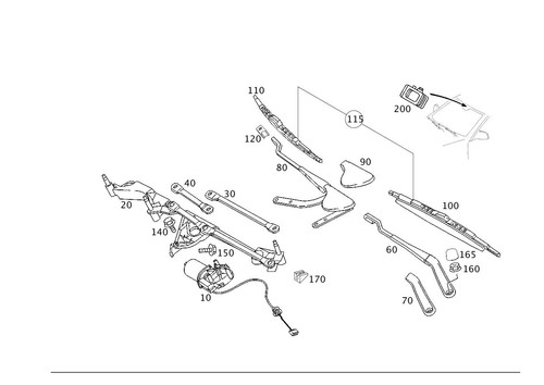 Mercedes benz genuine wiper - mercedes-benz,