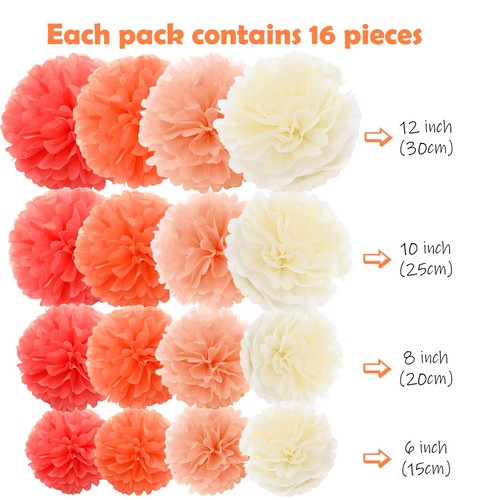 16pcs mixed size tissue - size,