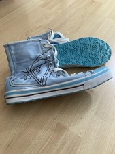 Roxy / Quicksilver Pale Blue Baseball Boots High Top Size UK 6 Bnwt